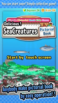 Delicious! SeaCreatures -Simple Pictorial Book Kids Game - screenshot