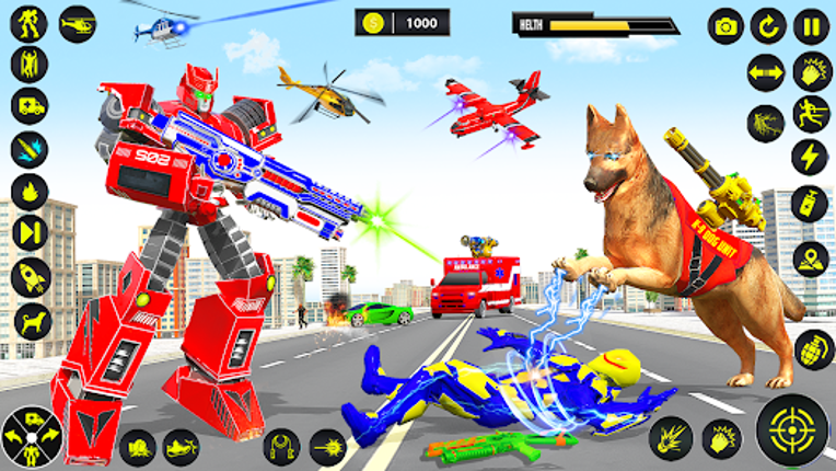 Ambulance Dog Robot Car Game Image