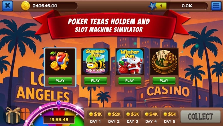Poker Texas Holdem and Slot Machine Simulator screenshot