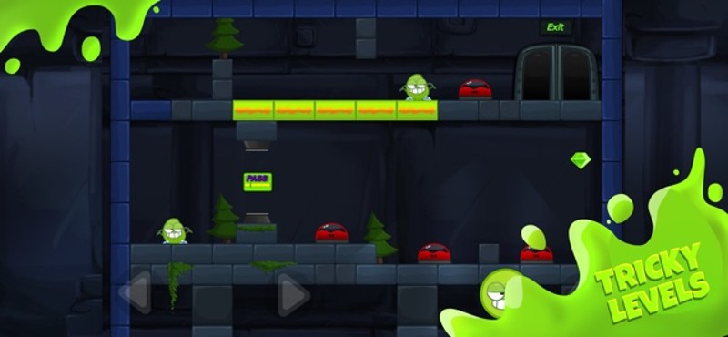 Sneaky splatter Green Blob run screenshot