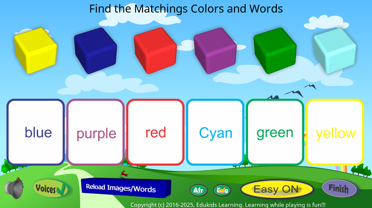 Games like Find the Matching Color (Afr/Eng)
