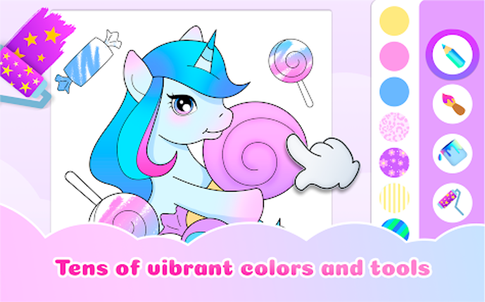 Unicorn Coloring Kids Games Image