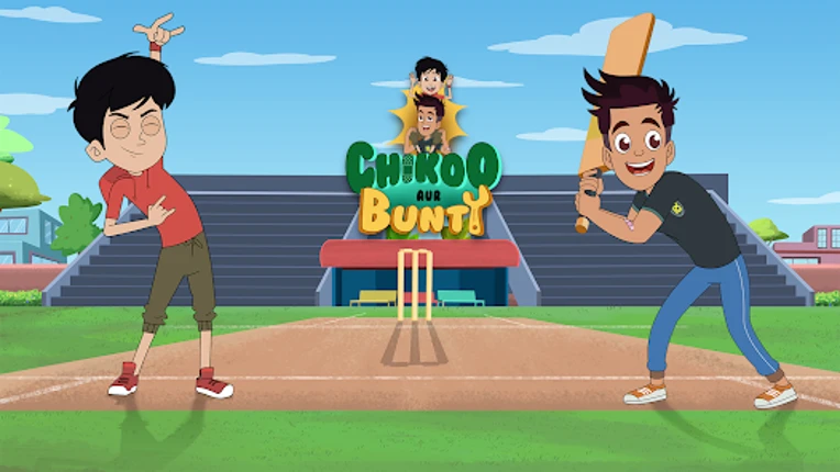 Chikoo Aur Bunty Fun Cricket Image