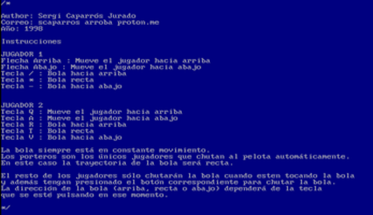 Futbolín [MS-DOS] Image