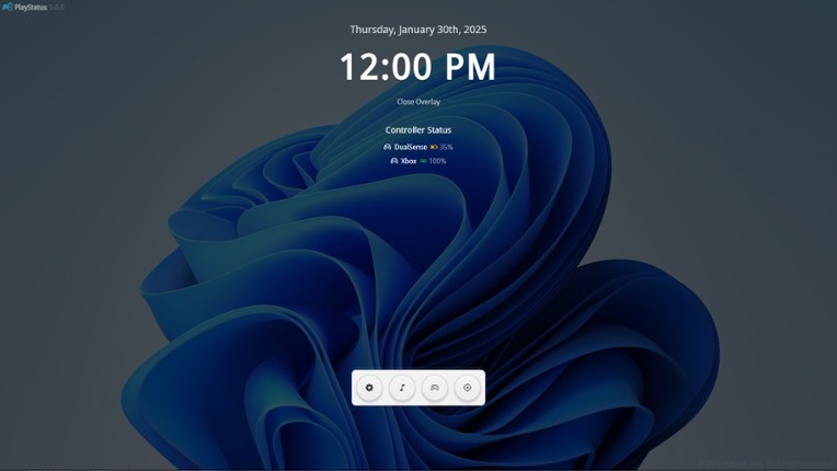 PlayStatus - Media & Controller Battery Overlay screenshot