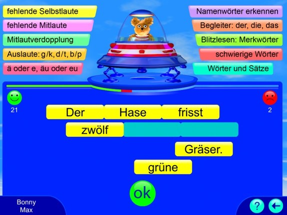 Writing German Words with Fragenbär Image