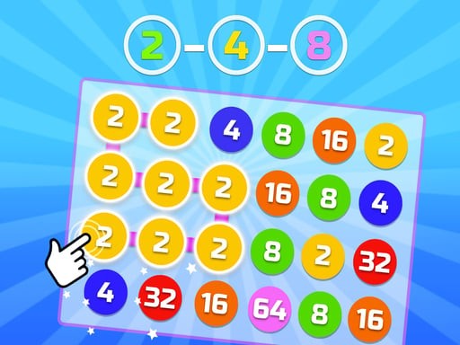 Games like 2-4-8 : link identical numbers