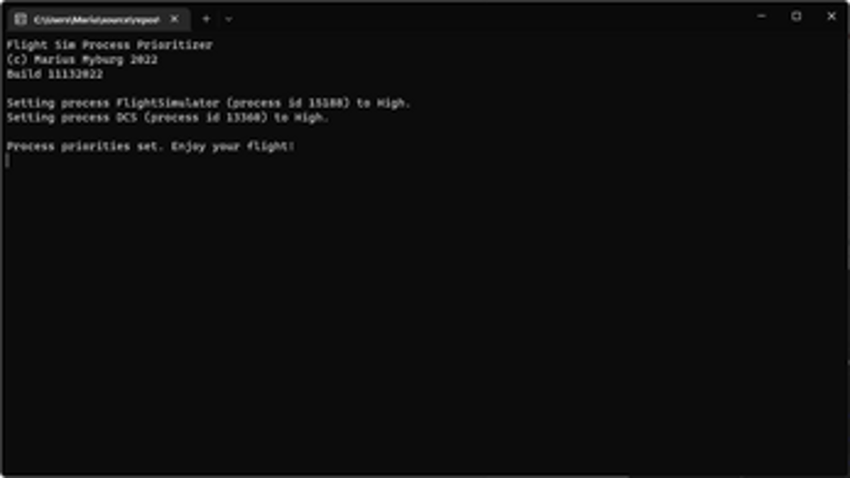 Flight Sim Process Prioritizer Image