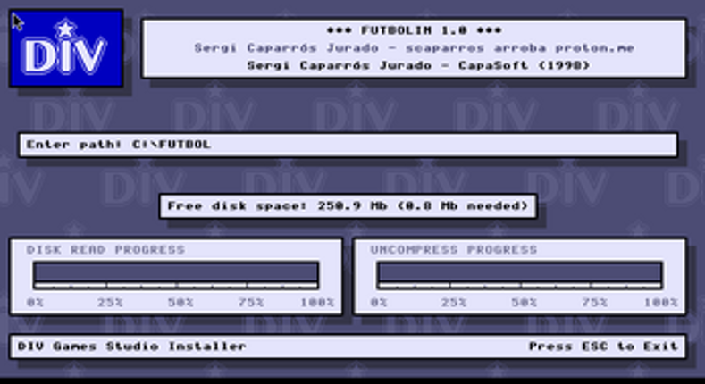 Futbolín [MS-DOS] Image