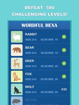 Wordful Hexa-Brain Word Search screenshot