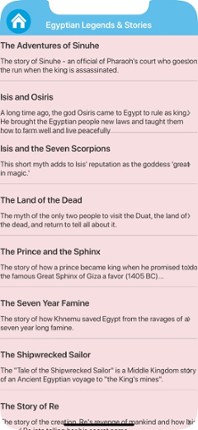 Egypt Mythology &amp; Legends screenshot