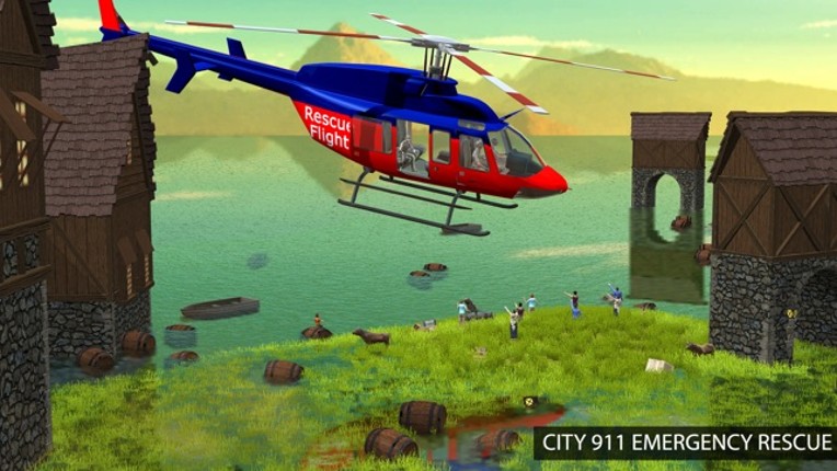 Flying Pilot Helicopter Rescue - City 911 Emergency Rescue Air Ambulance Simulator Image