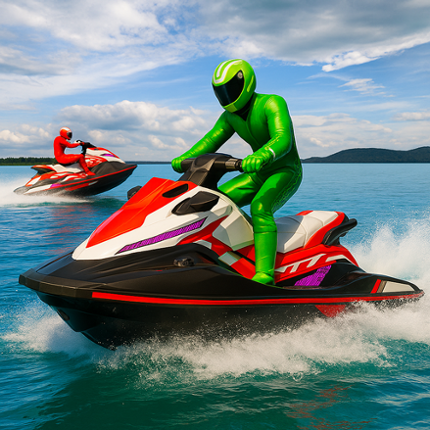 Water Jetski Boat Racing Stunt Image