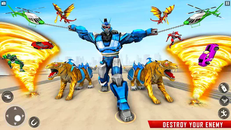 Police Tiger Robot Car Game 3d Image