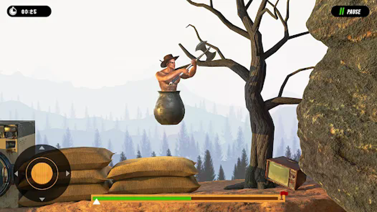 Hammer Climber Man: Pot Man 3D Image
