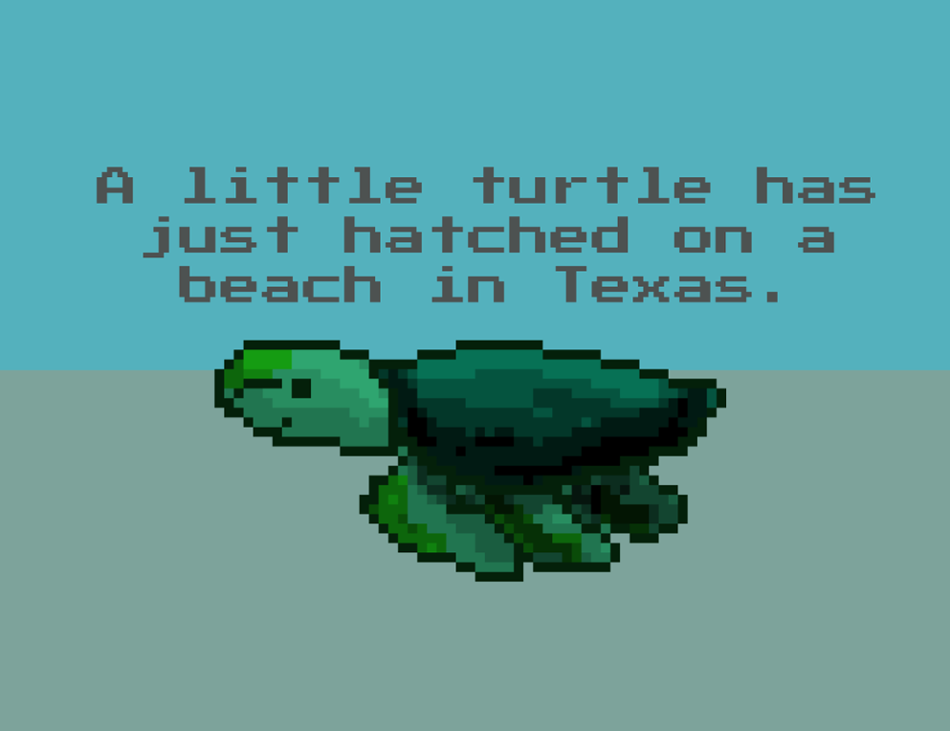 Games like A little turtle has just hatched on a beach in Texas.