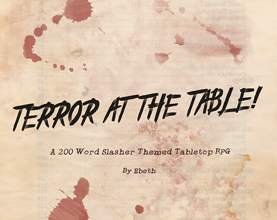 TERROR AT THE TABLE! Game Cover