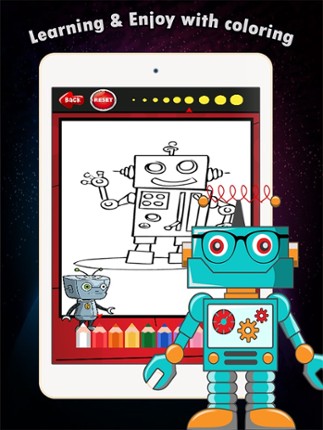 Coloring Book games free for children age 1-10: These cute robot transformer coloring pages provide hours of fun drawing or coloring activities screenshot