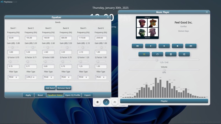 PlayStatus - Media & Controller Battery Overlay screenshot