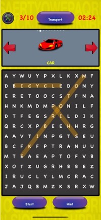 Word Search with pictures kids Image