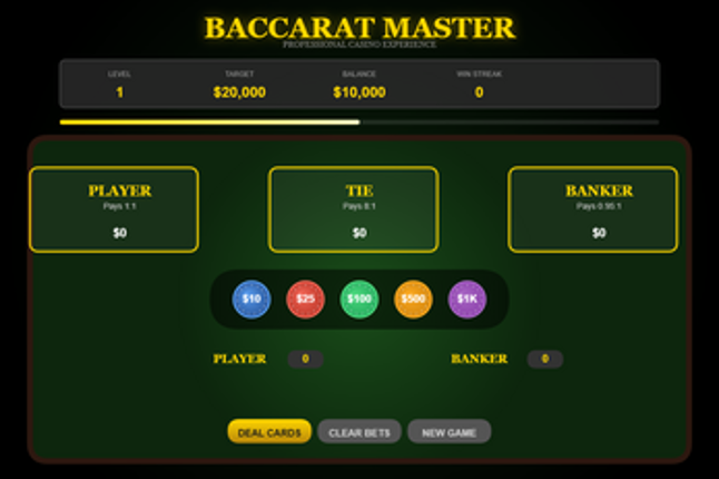 Baccarat Master - Professional Casino Experience Image