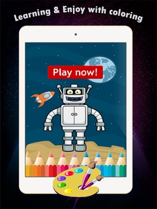 Coloring Book games free for children age 1-10: These cute robot transformer coloring pages provide hours of fun drawing or coloring activities screenshot