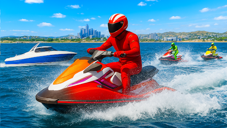 Water Jetski Boat Racing Stunt Image