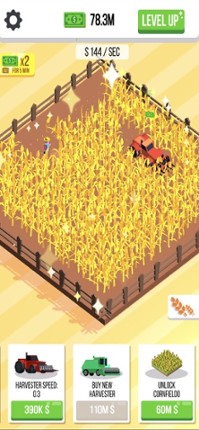 Harvester idle : cut the weed screenshot