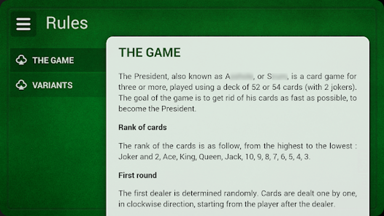 President - Card Game screenshot