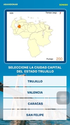 Juego Capitales de Venezuela screenshot