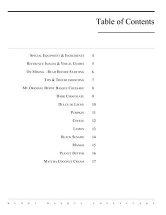 BURNT BASQUE CHEESECAKE RECIPE ZINE Image