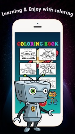 Coloring Book games free for children age 1-10: These cute robot transformer coloring pages provide hours of fun drawing or coloring activities screenshot