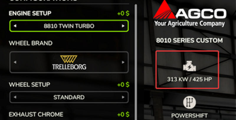 FS25 AGCO 8010 Edit screenshot