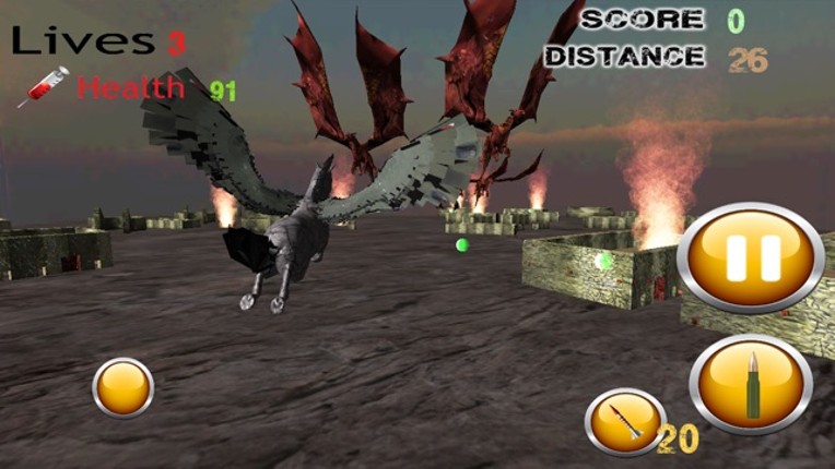 Space Unicorn Dragonfire Attack - Deadly Wyvern Dragons Alicorn Hunt 3D screenshot