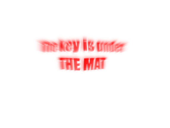 The key is under the mat Image