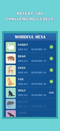 Wordful Hexa-Brain Word Search screenshot