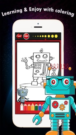 Coloring Book games free for children age 1-10: These cute robot transformer coloring pages provide hours of fun drawing or coloring activities screenshot