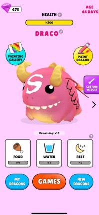 Dragon Widget Game screenshot