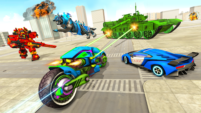 Police Tiger Robot Car Game 3d screenshot