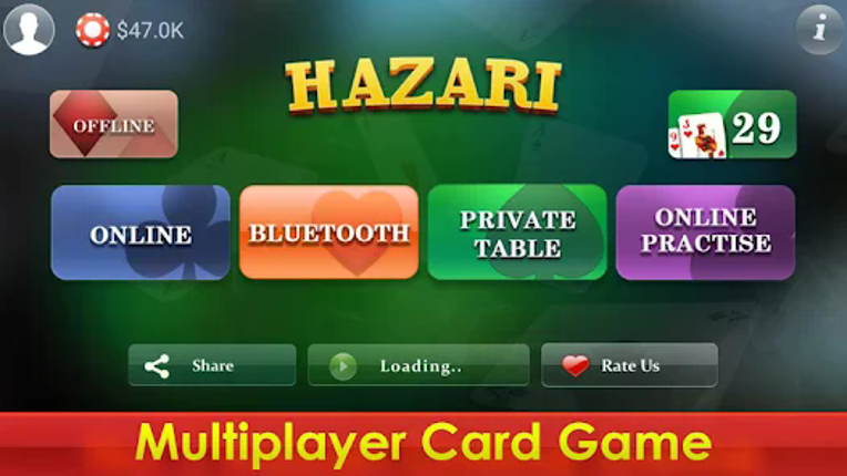 Hazari - 1000 Points Card Game screenshot