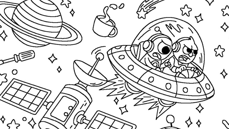 100 Cats Lost in the Future Find & Color screenshot