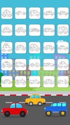 Cars Connect the Dots and Coloring Book free screenshot