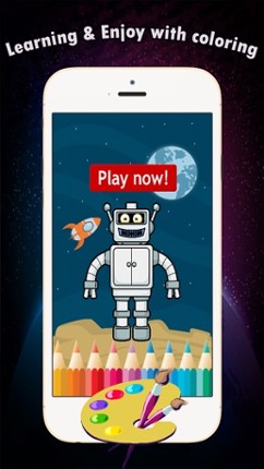 Coloring Book games free for children age 1-10: These cute robot transformer coloring pages provide hours of fun drawing or coloring activities screenshot