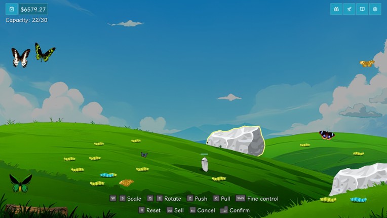 Flutterfield screenshot