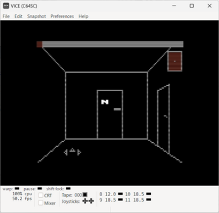 Beyond the Door (Various 8 Bit Computers) by spotlessmind1975 screenshot