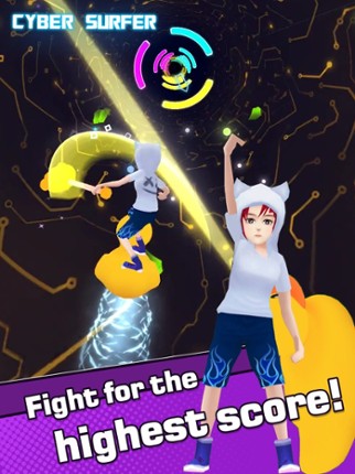 Cyber Surfer: EDM & Skateboard screenshot