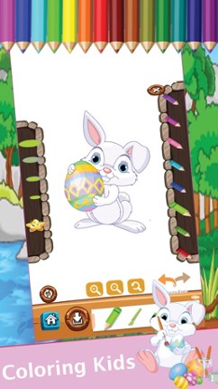 Easter Egg Coloring Book Bunny Painting for Kids Image