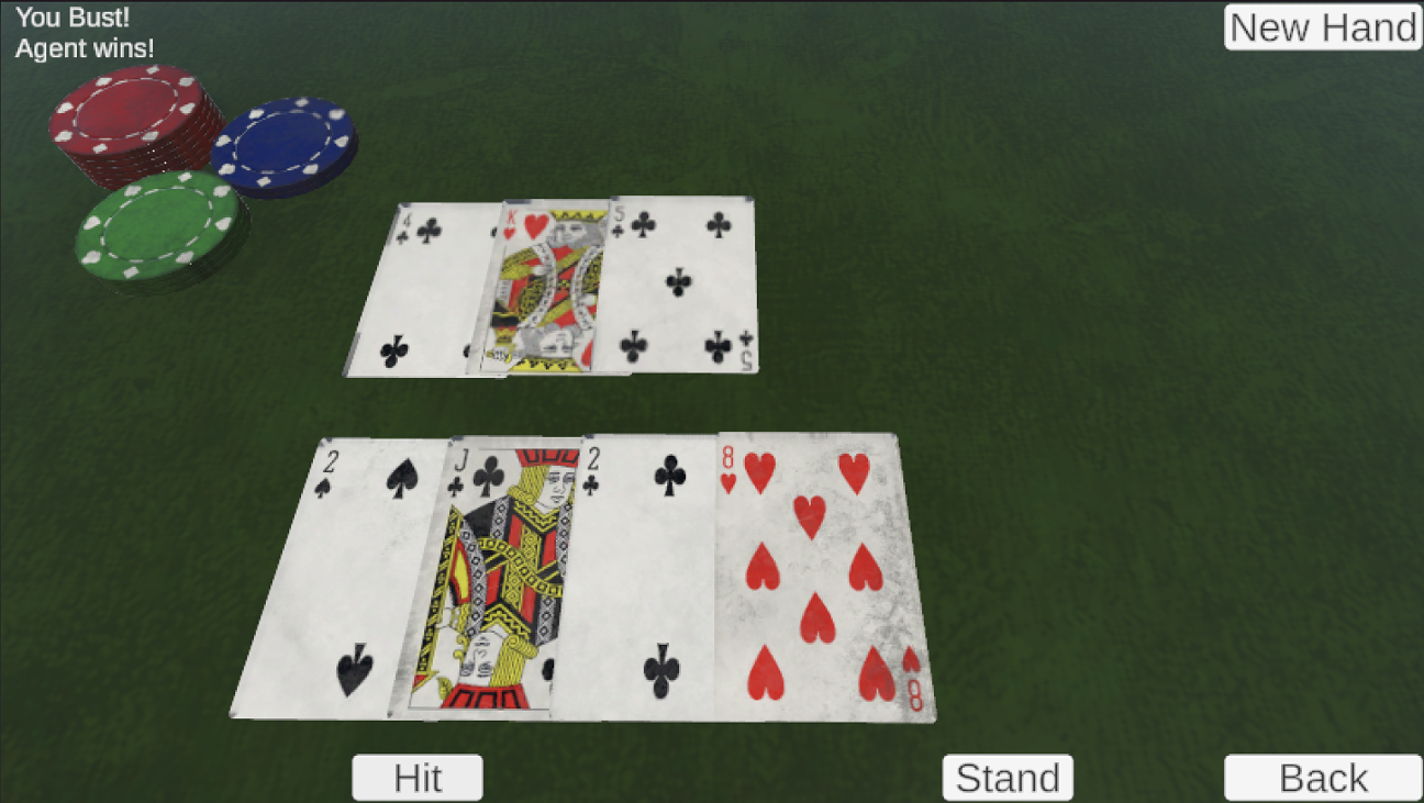 Games like Blackjack! For QLearning