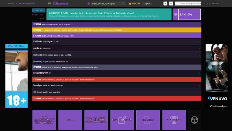 Erareset: Rogue Forum Image