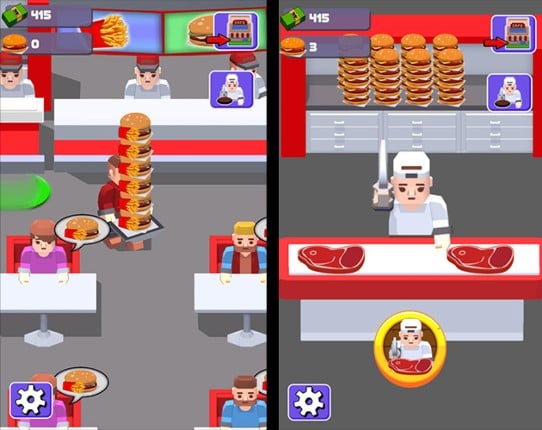 Burger Cafe Idle Tycoon – HTML5 Game – C3P Game Cover